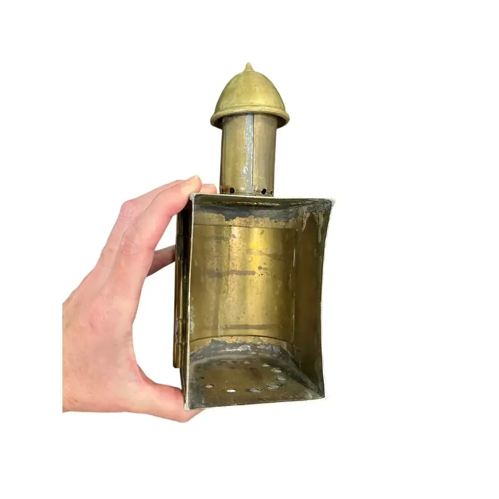 Vintage Brass Ship Binnacle Lantern Housing Case Nautical Marine Decor Shell 8